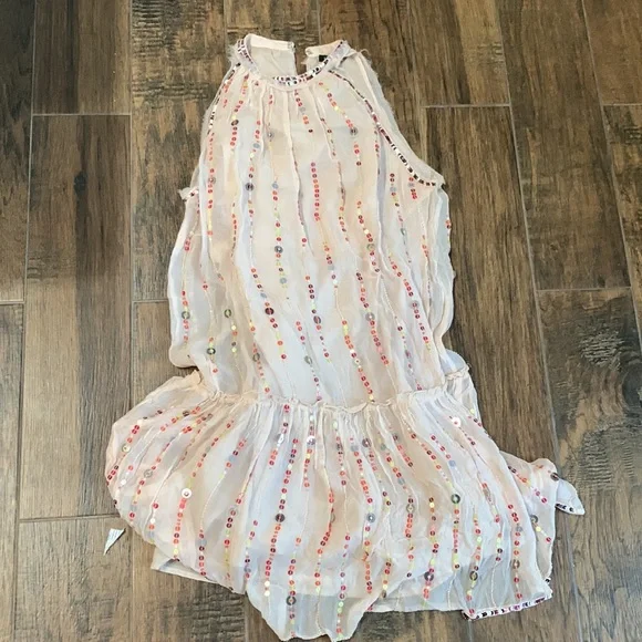 Anthropologie love Sam beaded sequin halter dress - Picture 6 of 11